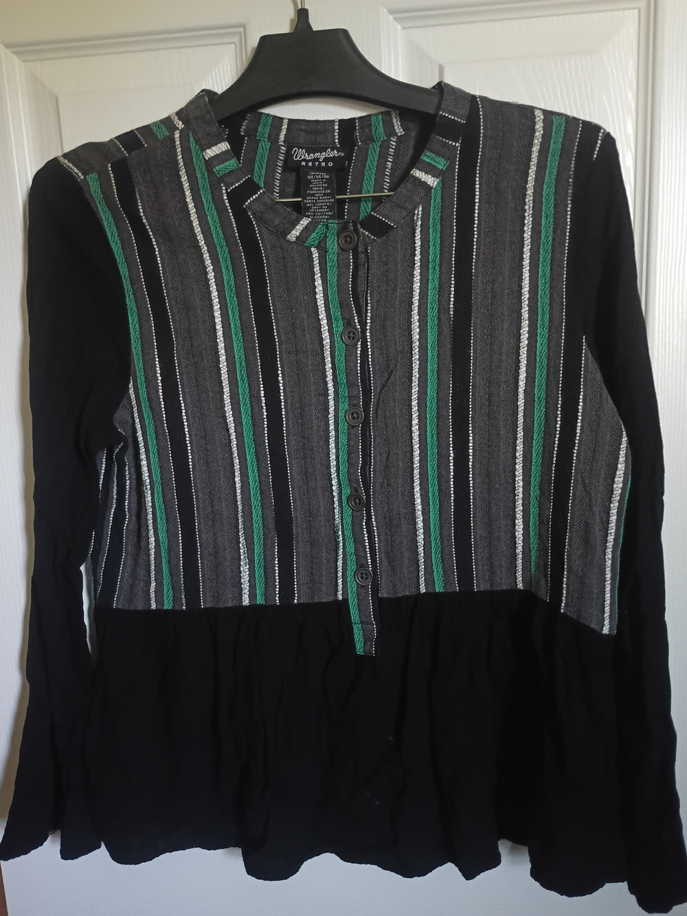 Wrangler Retro Women's Striped Button Front Blouse